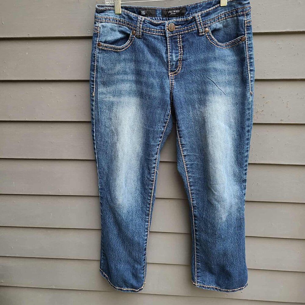 Nine West Cropped Jeans with Bling on the Flap Pockets size 8/29